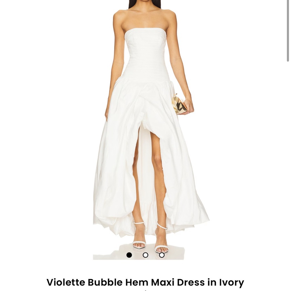 Aje Strapless Ivory Maxi Dress